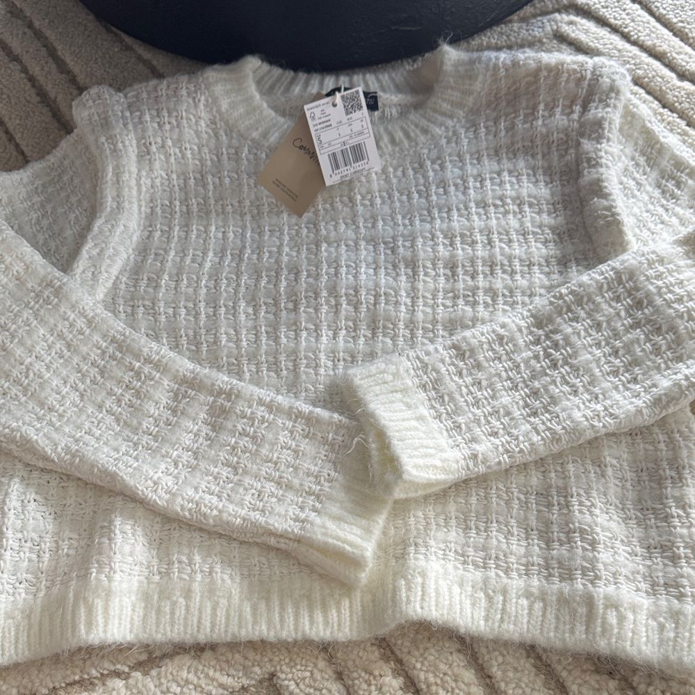 Mango Textured Cream Sweater